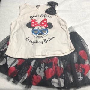 ⚡️5 For $15⚡️ Minnie mouse two piece outfit